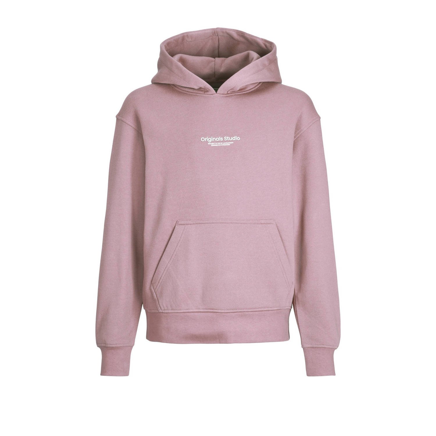 Jack & jones JUNIOR hoodie JORVESTERBRO met tekst roze Sweater Tekst 140