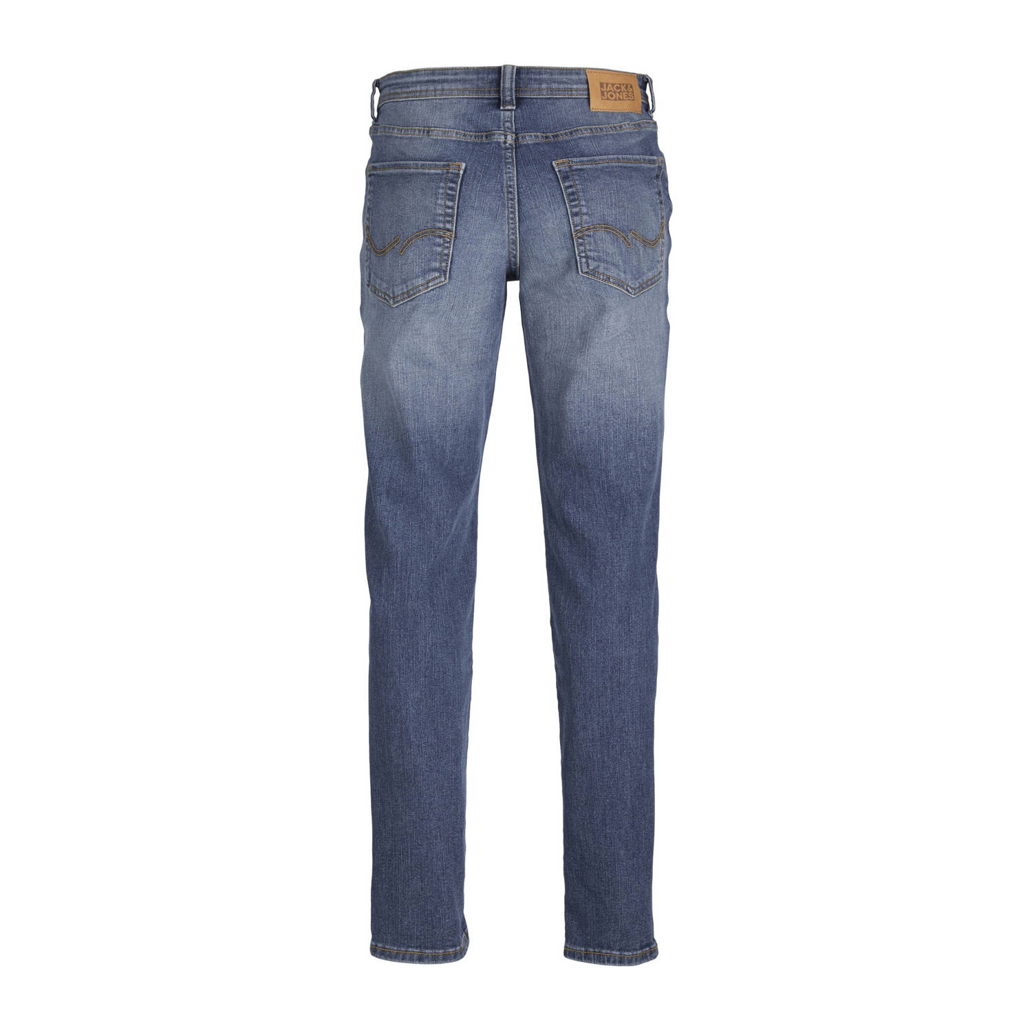 JACK & JONES JUNIOR low waist slim fit jeans JJIGLENN JJORIGINAL blue denim