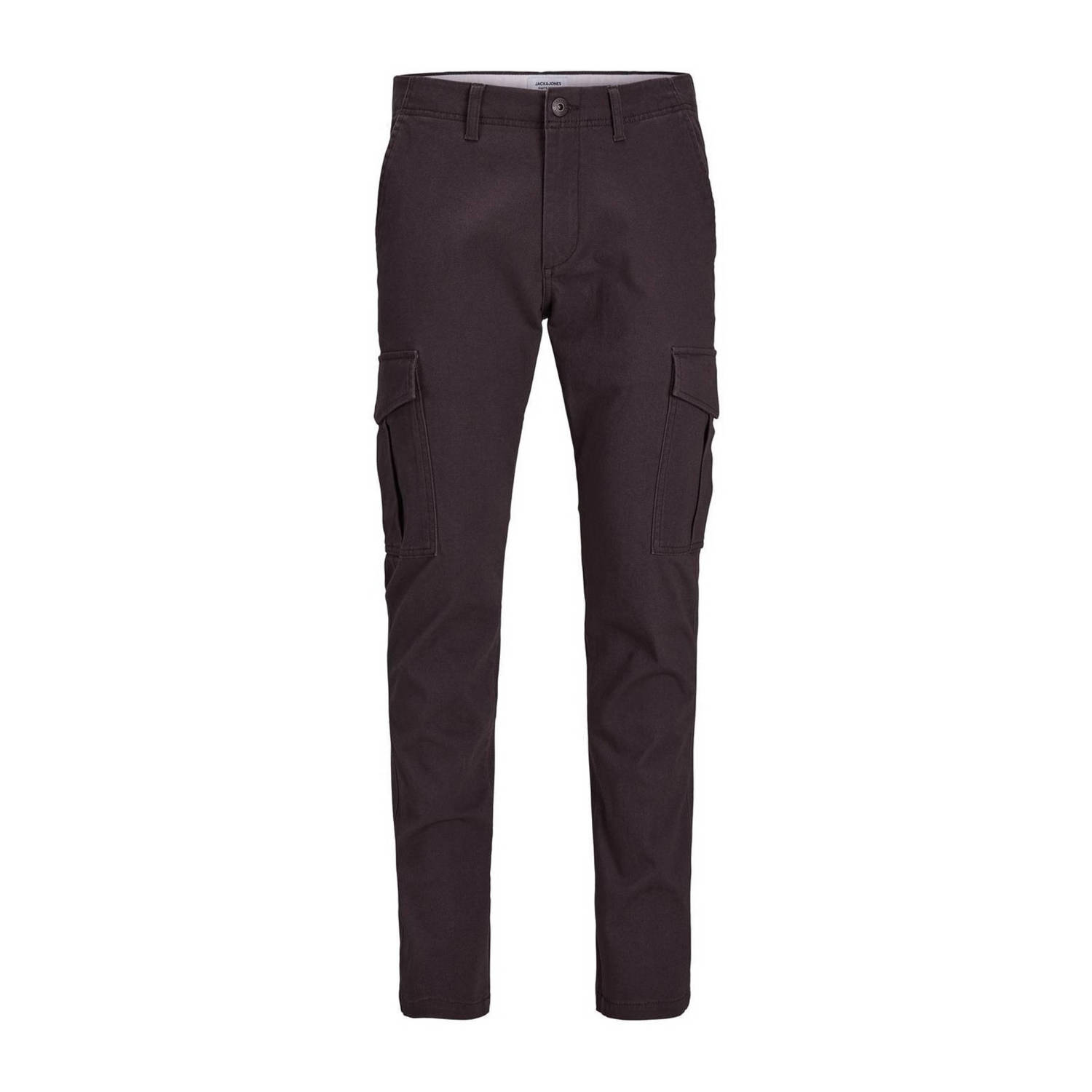 Jack & jones JUNIOR low waist slim fit cargobroek JPSTMARCO JJJOE zwart Jongens Stretchkatoen 134