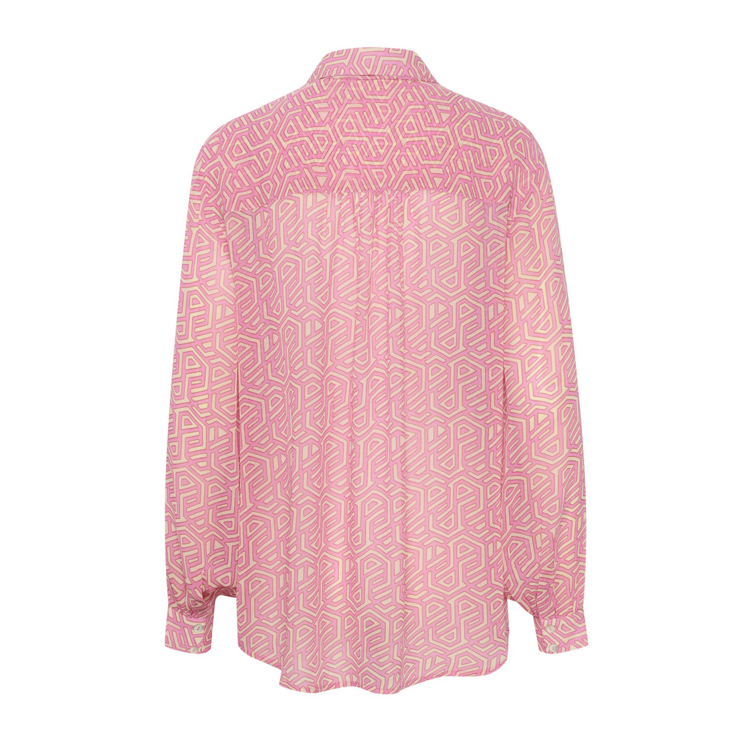 Cream blouse CRLinea met all over print roze