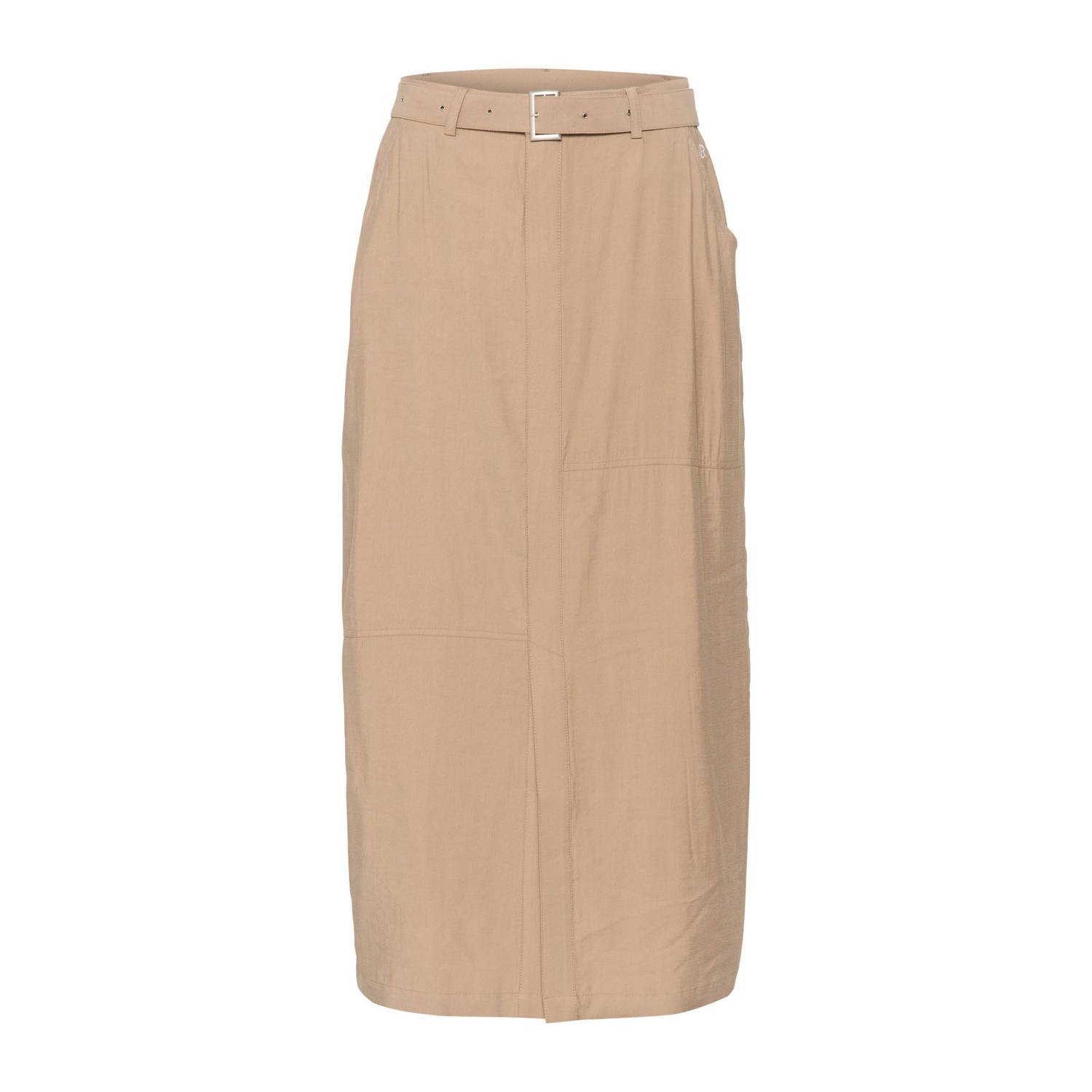 Cream Midi Skirts Beige Dames