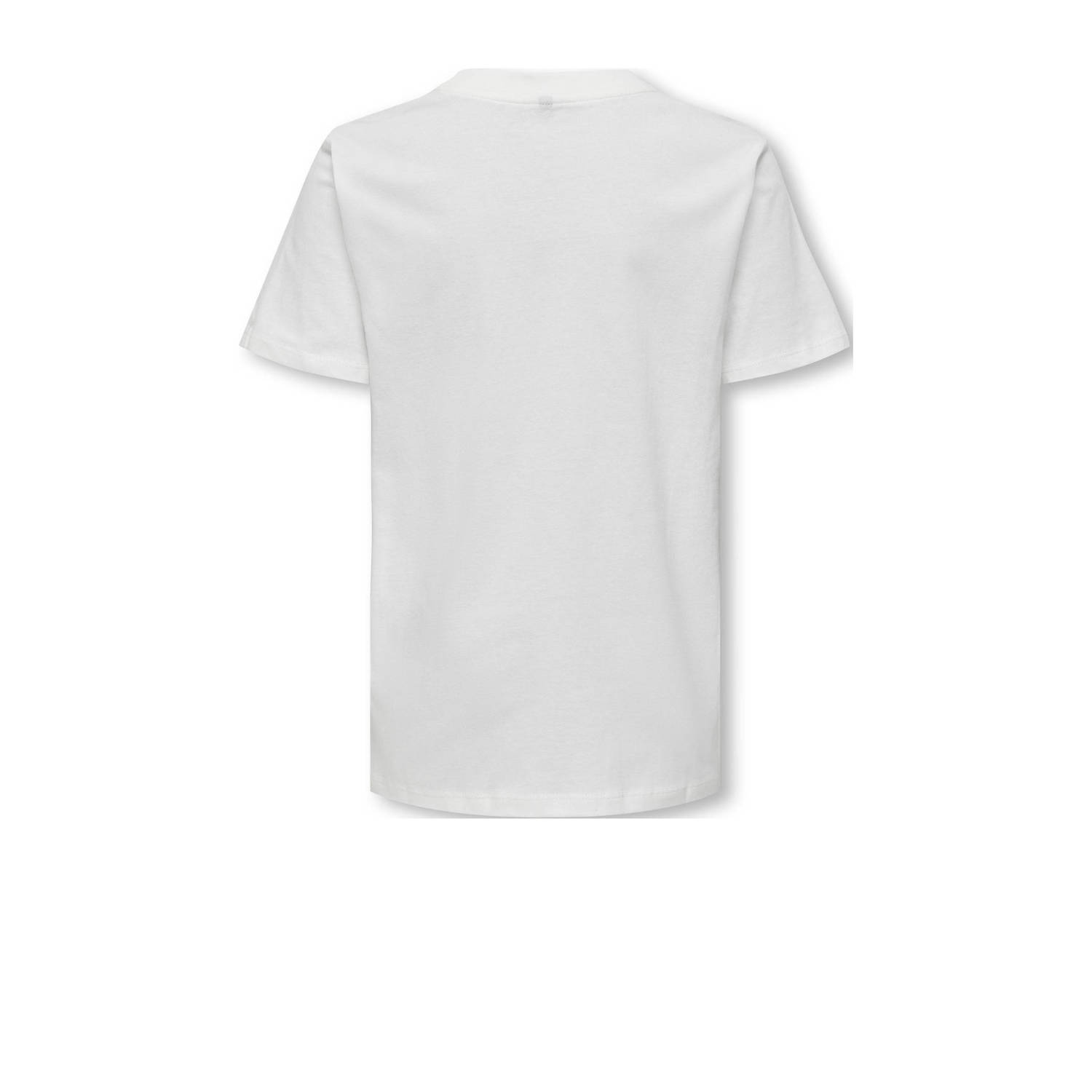 ONLY KIDS BOY T-shirt KOBNILAS met printopdruk wit blauw