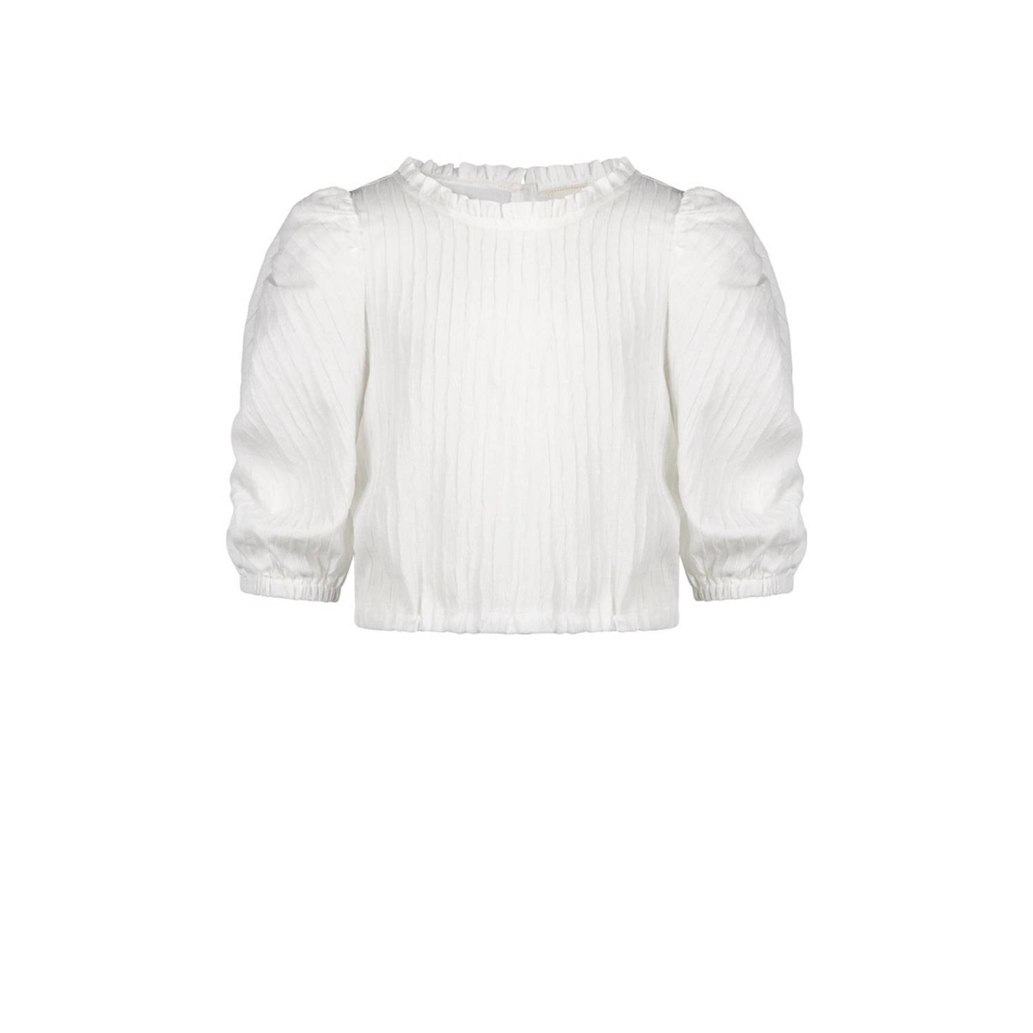 AI&KO top wit Meisjes Polyester Ronde hals Effen 152