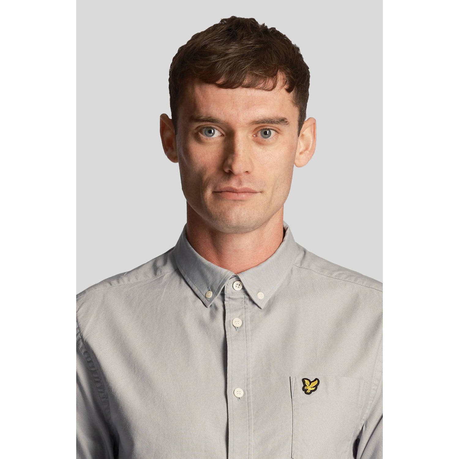 Lyle & Scott regular fit overhemd met logo slate blue