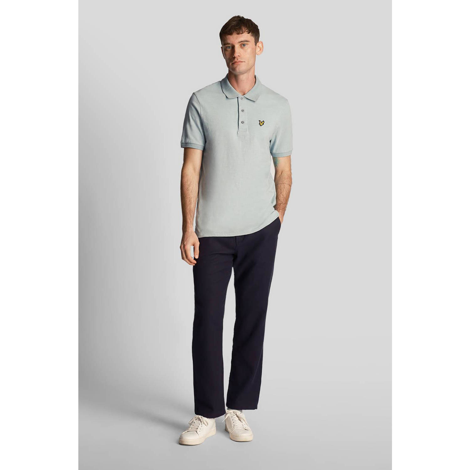 Lyle & Scott polo met logo a19 slate blue