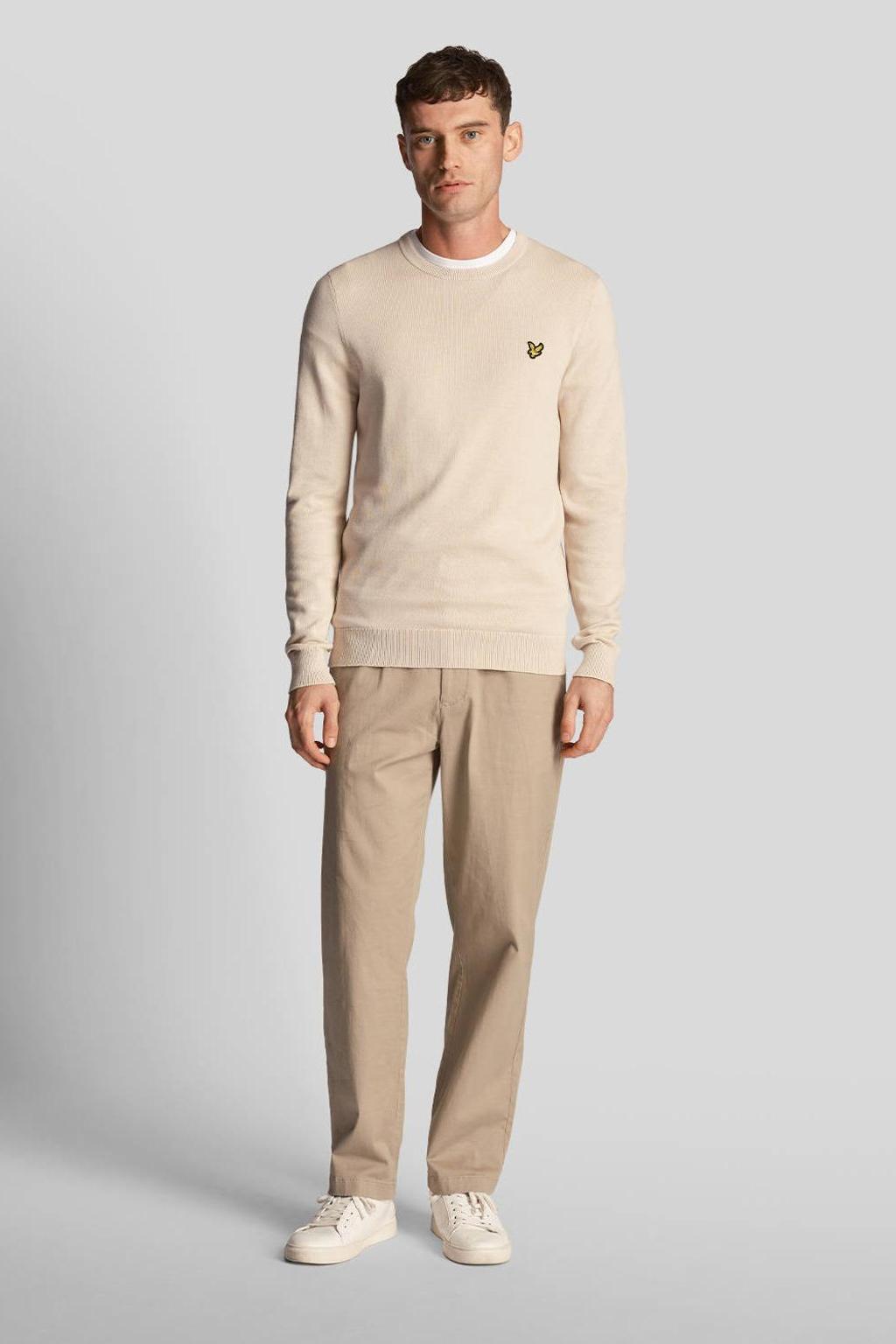 Pantaloni Uomo Lyle & Scott - Taglio Regolare, Beige, 97% Cotone 3% Elastan, Vita Media, Perfetti Per Look Casual