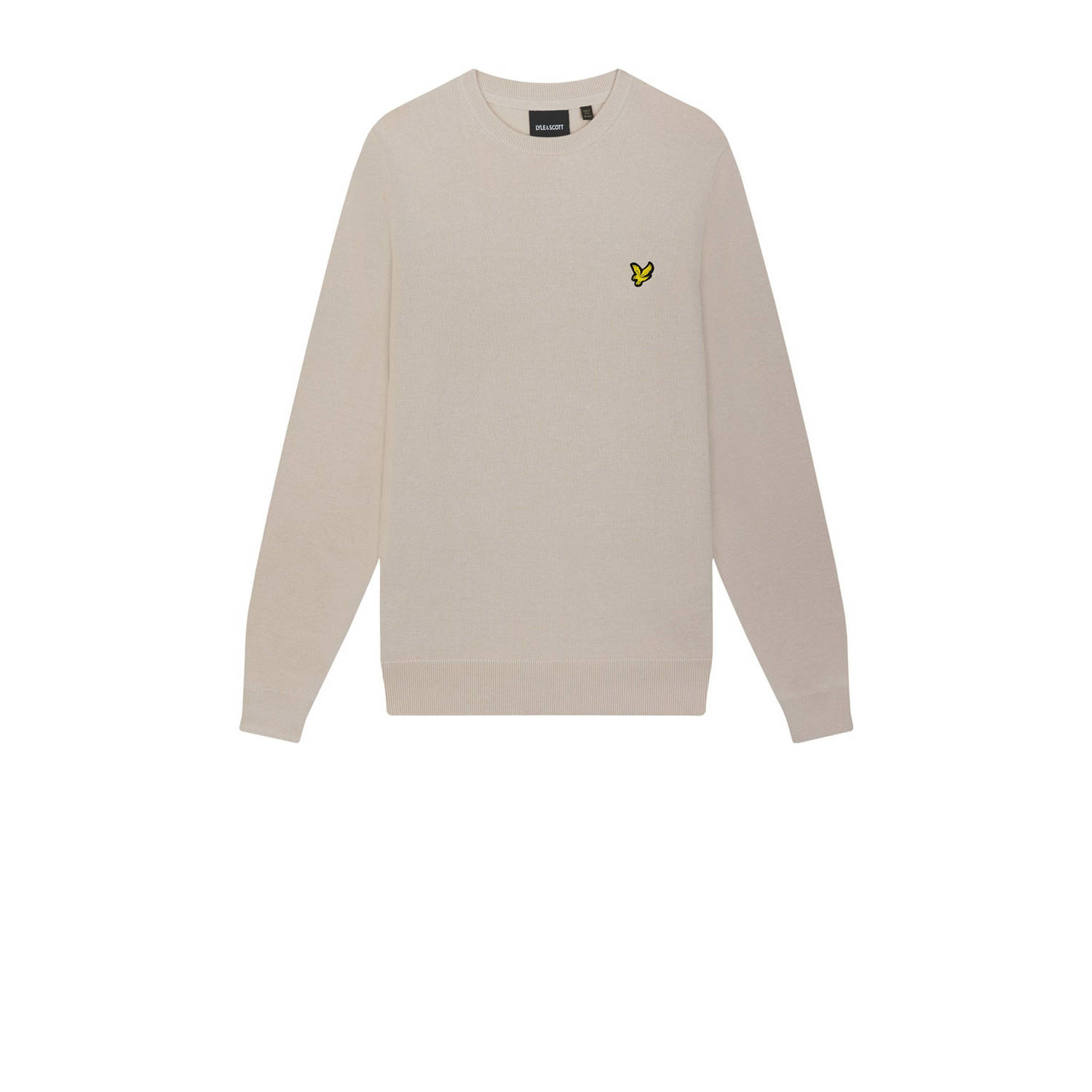 LYLE & SCOTT Heren Polo's & T-shirts Cotton Crew Neck Jumper Beige