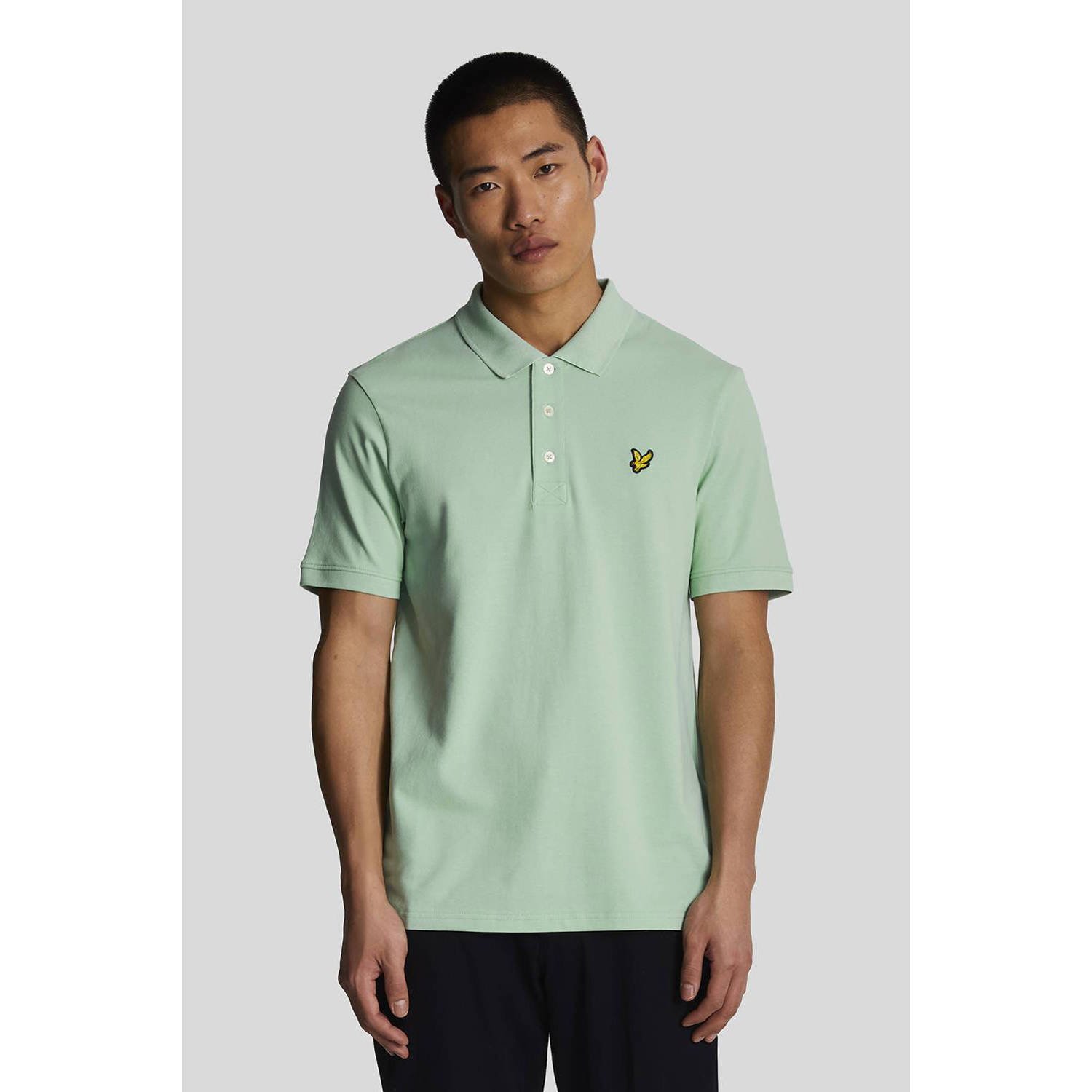 Lyle & Scott regular fit polo met logo turquoise shadow