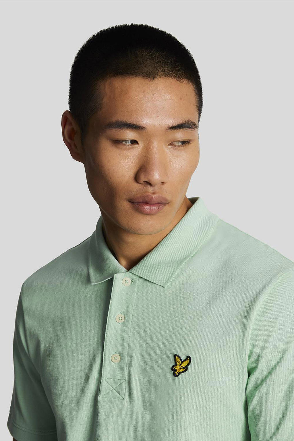 Lyle & Scott regular fit polo met logo turquoise shadow wehkamp