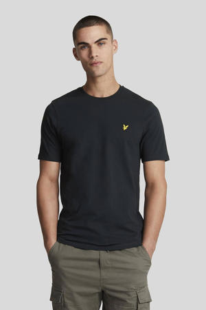 regular fit T-shirt met logo dark navy