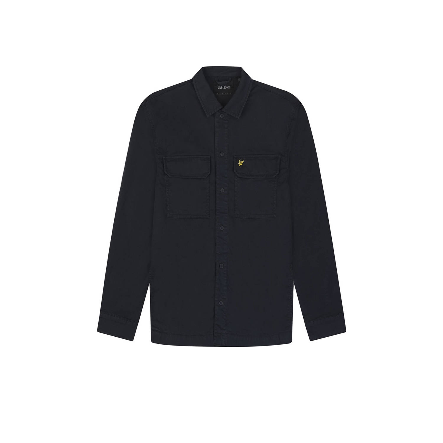 Lyle & Scott loose fit overshirt met logo dark navy