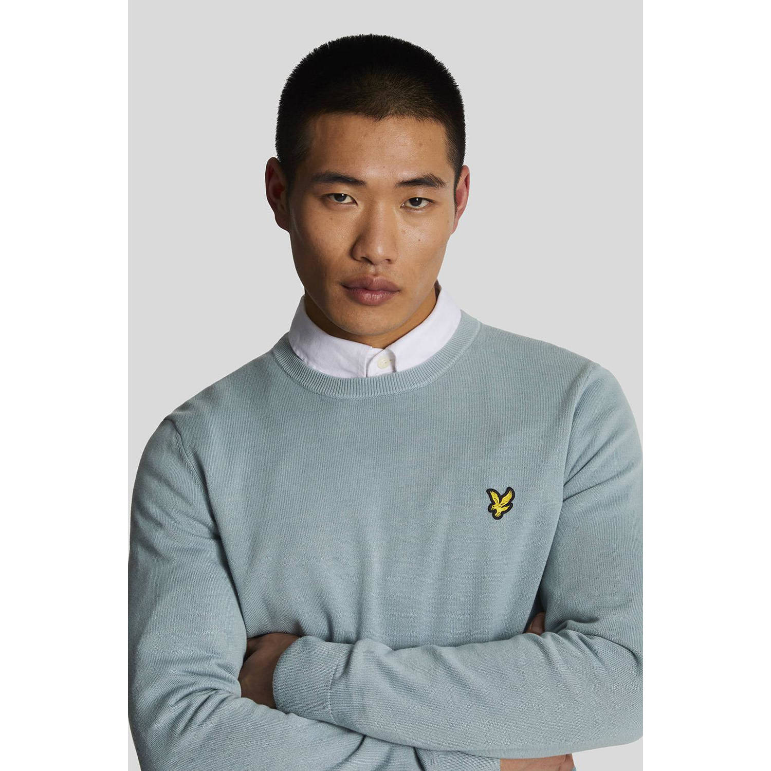 Lyle & Scott trui met logo slate blue