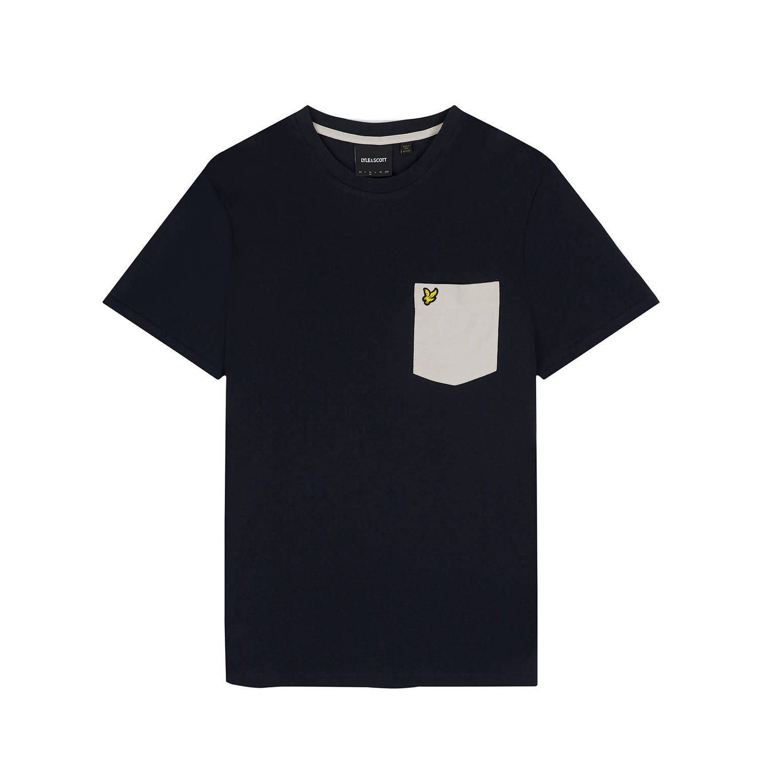 LYLE & SCOTT Heren Polo's & T-shirts Contrast Pocket T-shirt Donkerblauw