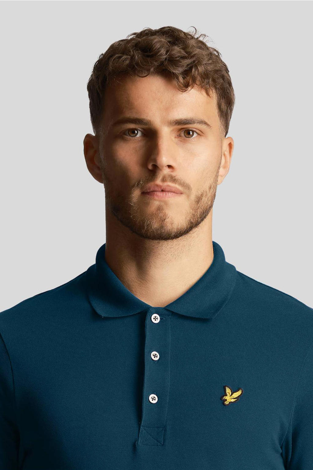 Lyle & Scott regular fit polo met logo apres navy wehkamp