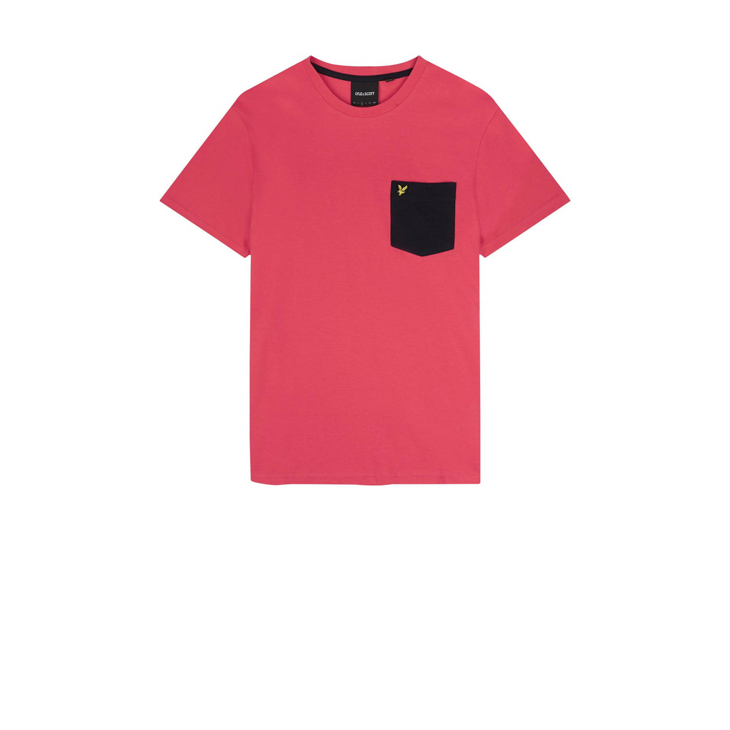 Lyle & Scott regular fit T-shirt met logo x178 electric pink dark navy