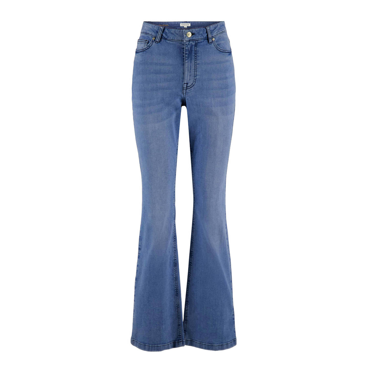 Zusss flared jeans medium blue denim