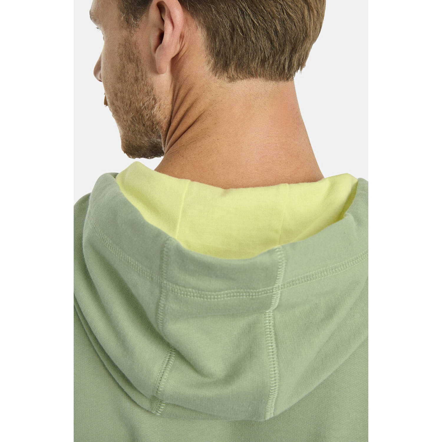 Jan Vanderstorm +FIT Collectie hoodie JIRI Plus Size met printopdruk lichtgroen
