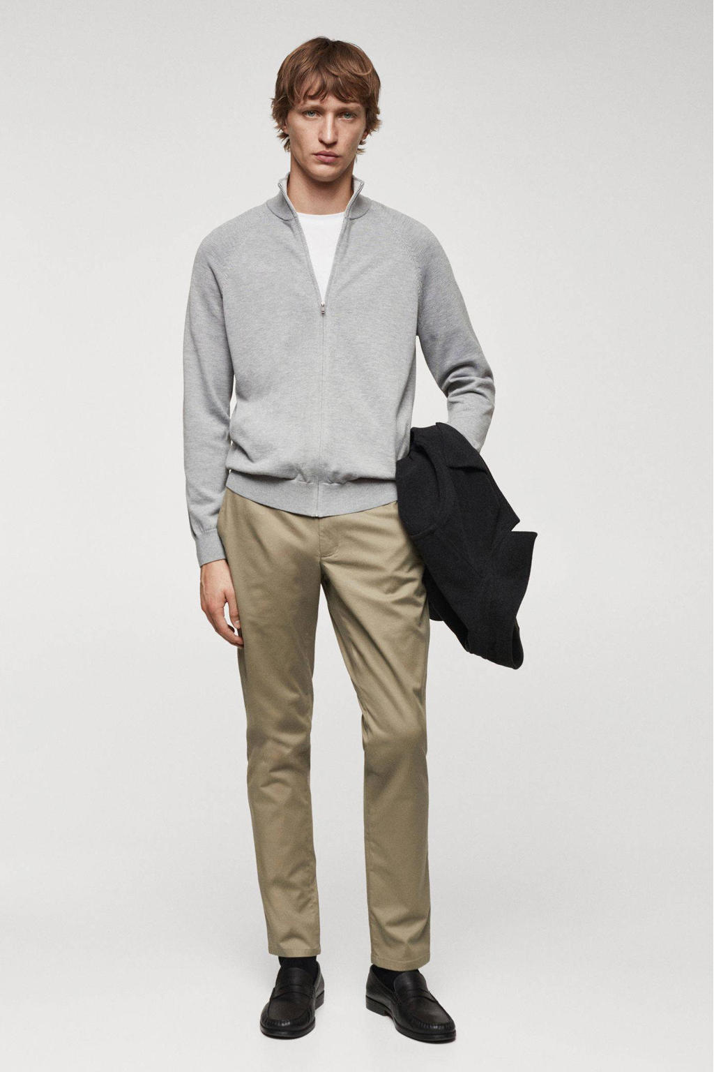 Mango Man slim fit pantalon beige