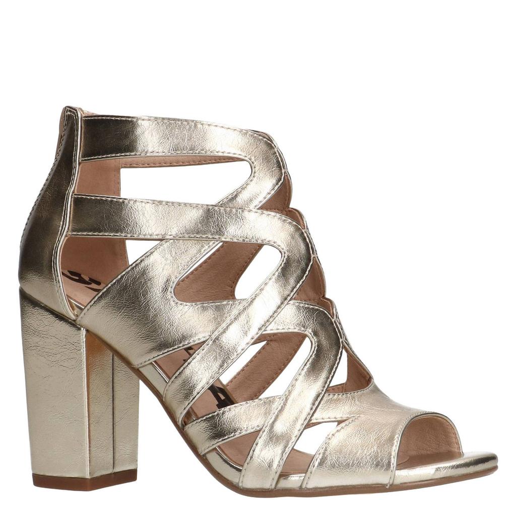 Gouden dames Sacha sandalettes van synthetisch materiaal met ritssluiting