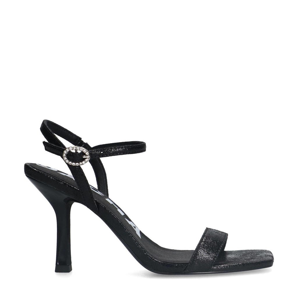 Zwarte dames Sacha sandalettes met glitters