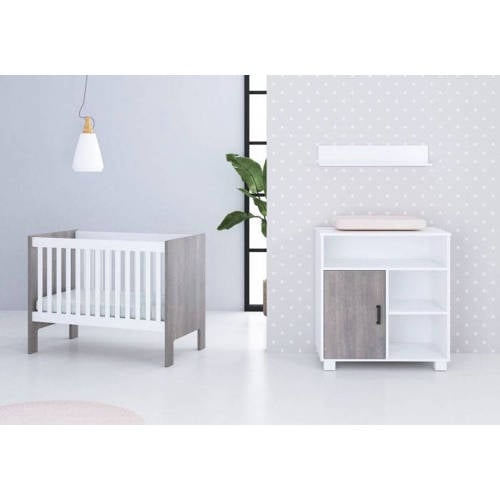 Cabino Babykamer Fresno White Grey (2-delig) afbeelding