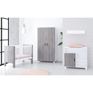 Babykamer Fresno White Grey (3-delig)