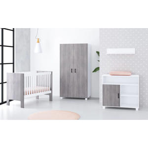 Babykamer Fresno White Grey (3-delig) 