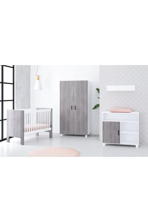 Babykamer Fresno White Grey (3-delig)