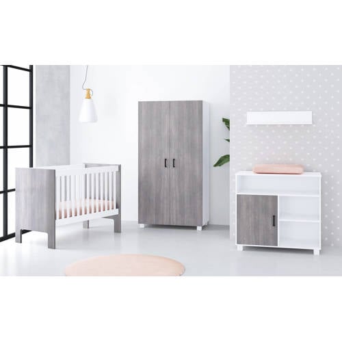 Cabino Babykamer Fresno White Grey (3-delig) afbeelding