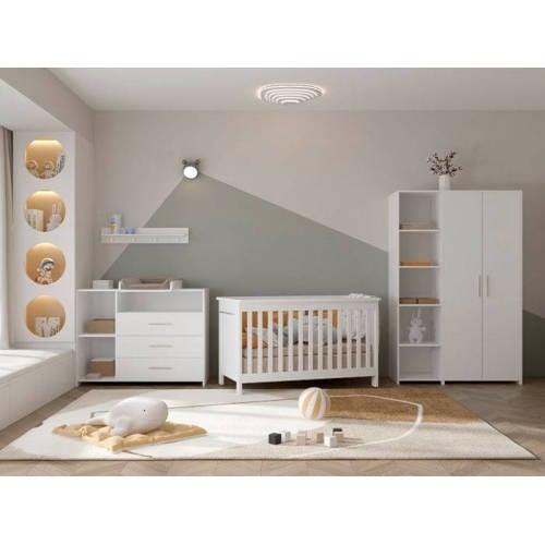 Cabino babykamer Luuk Wit (3-delig) afbeelding