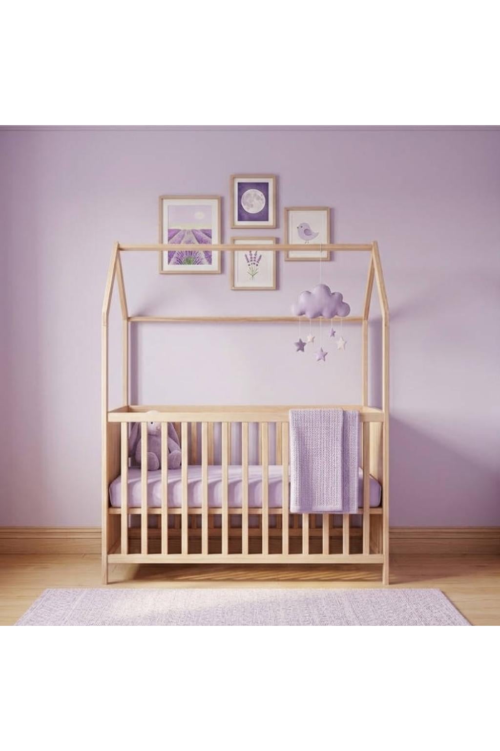 Cabino Born Lucky Baby Bed Sterre Naturel 60 x 120 cm