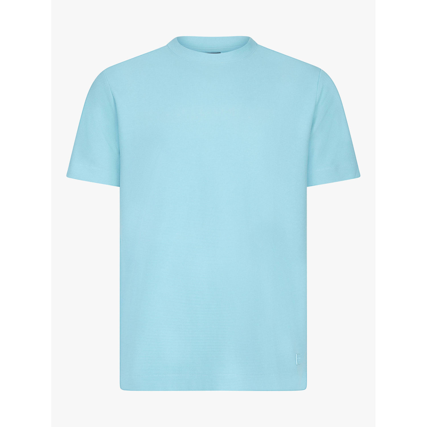 Cavallaro Napoli gebreid oversized T-shirt Coranio met ingebreid patroon aqua