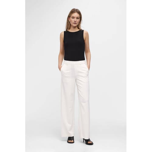 OBJECT wide leg pantalon OBJLISA wit afbeelding