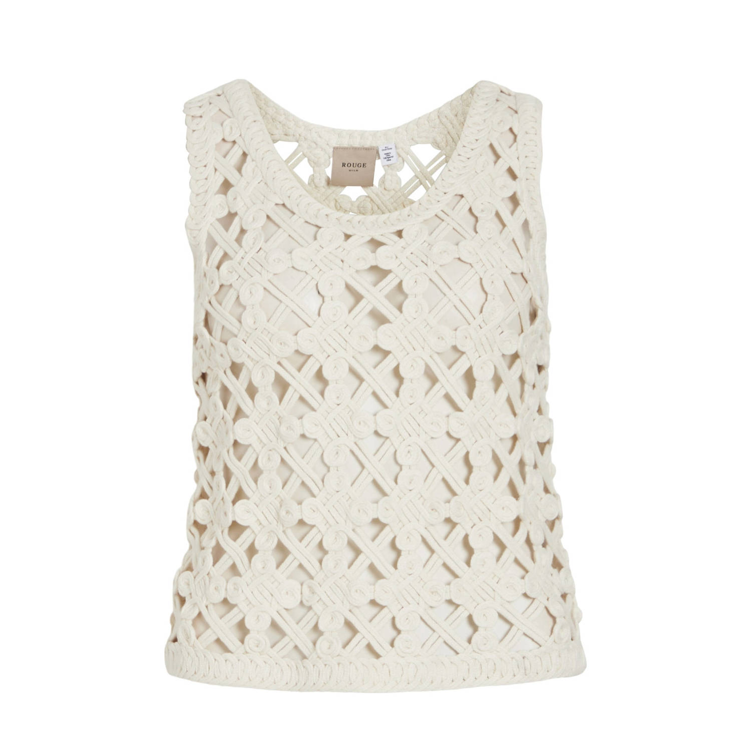 VILA Rouge by gebreide top VIMELODY beige