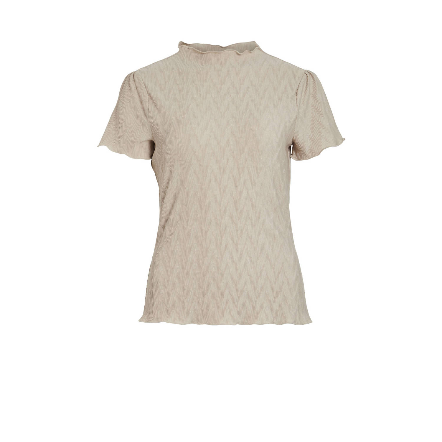 VILA T-shirt VIPLISEA beige