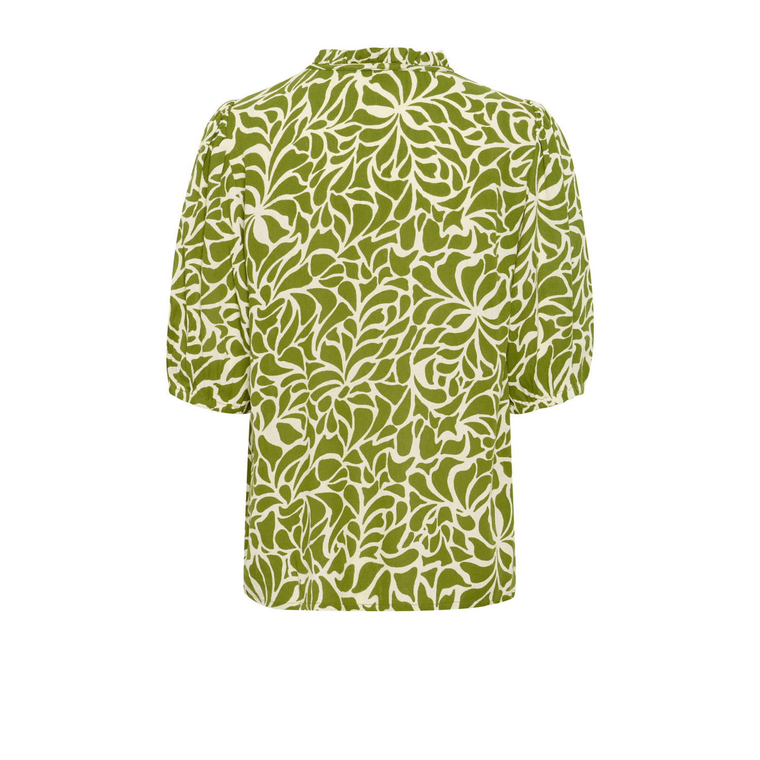 Kaffe blousetop met all over print groen ecru