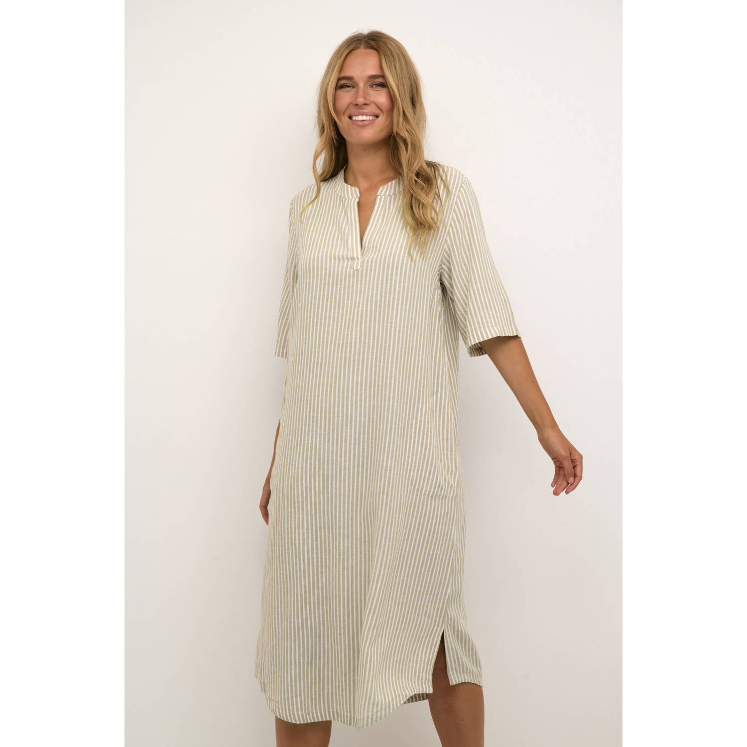 Kaffe jurk met all over print