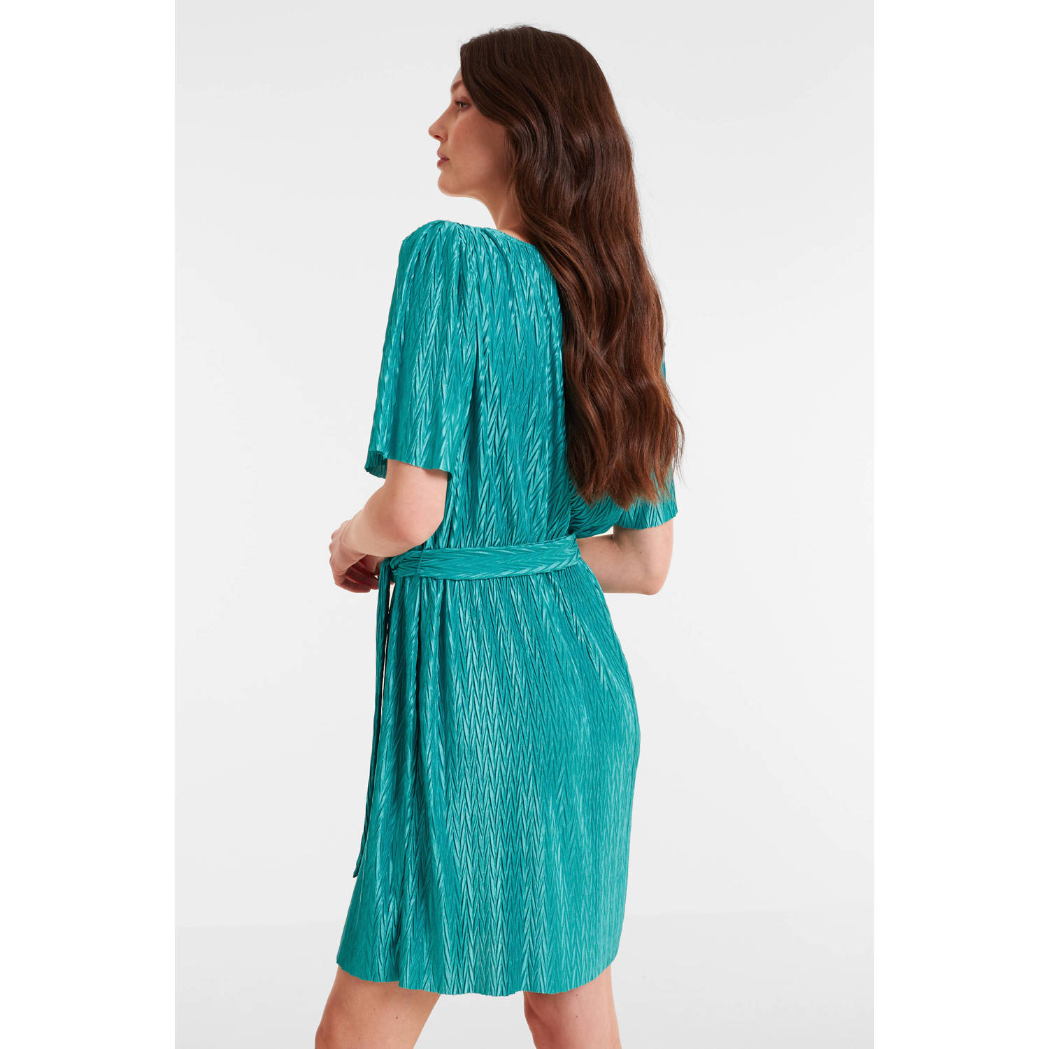 VILA jurk VIPLUSA turquoise