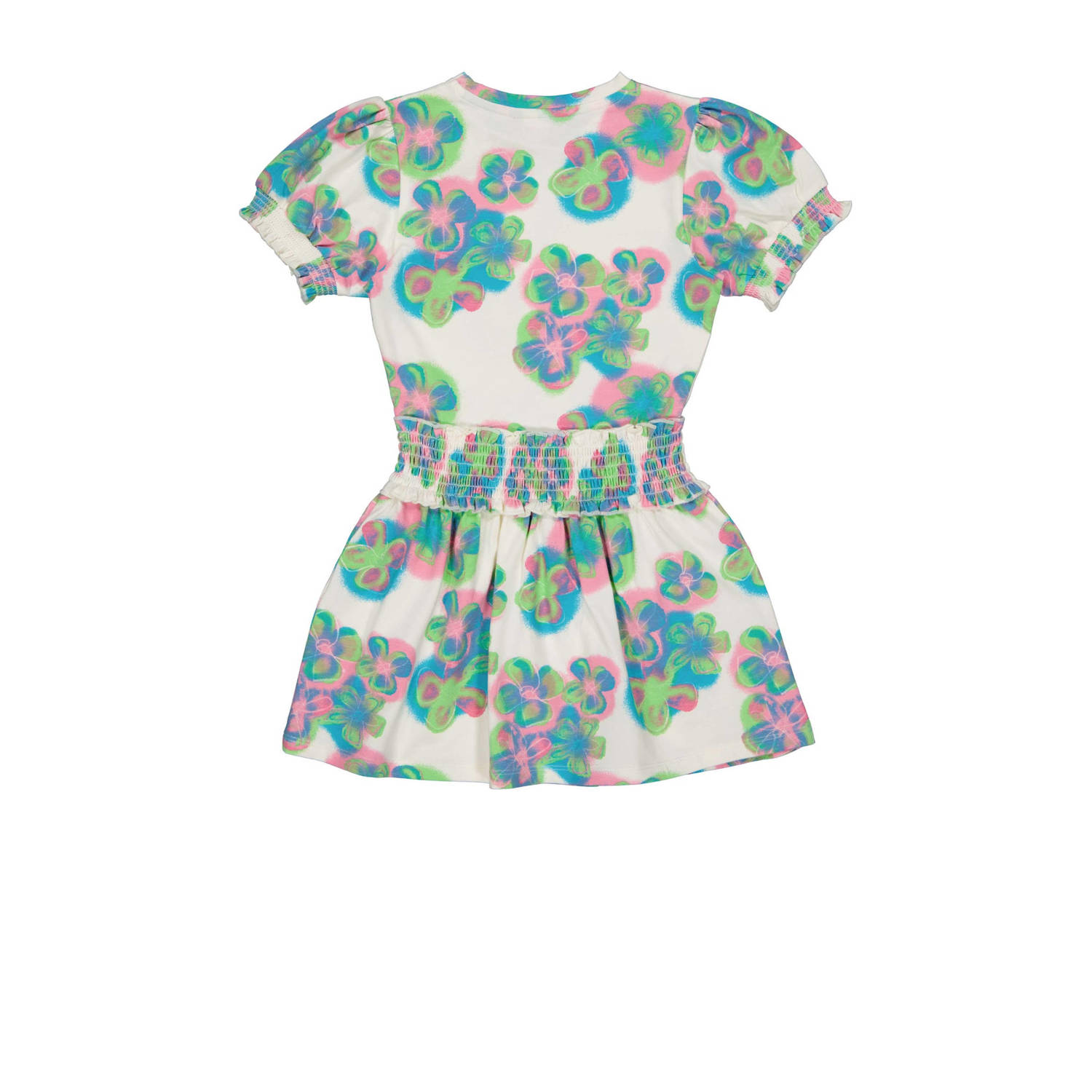 Quapi gebloemde jurk YARA blauw