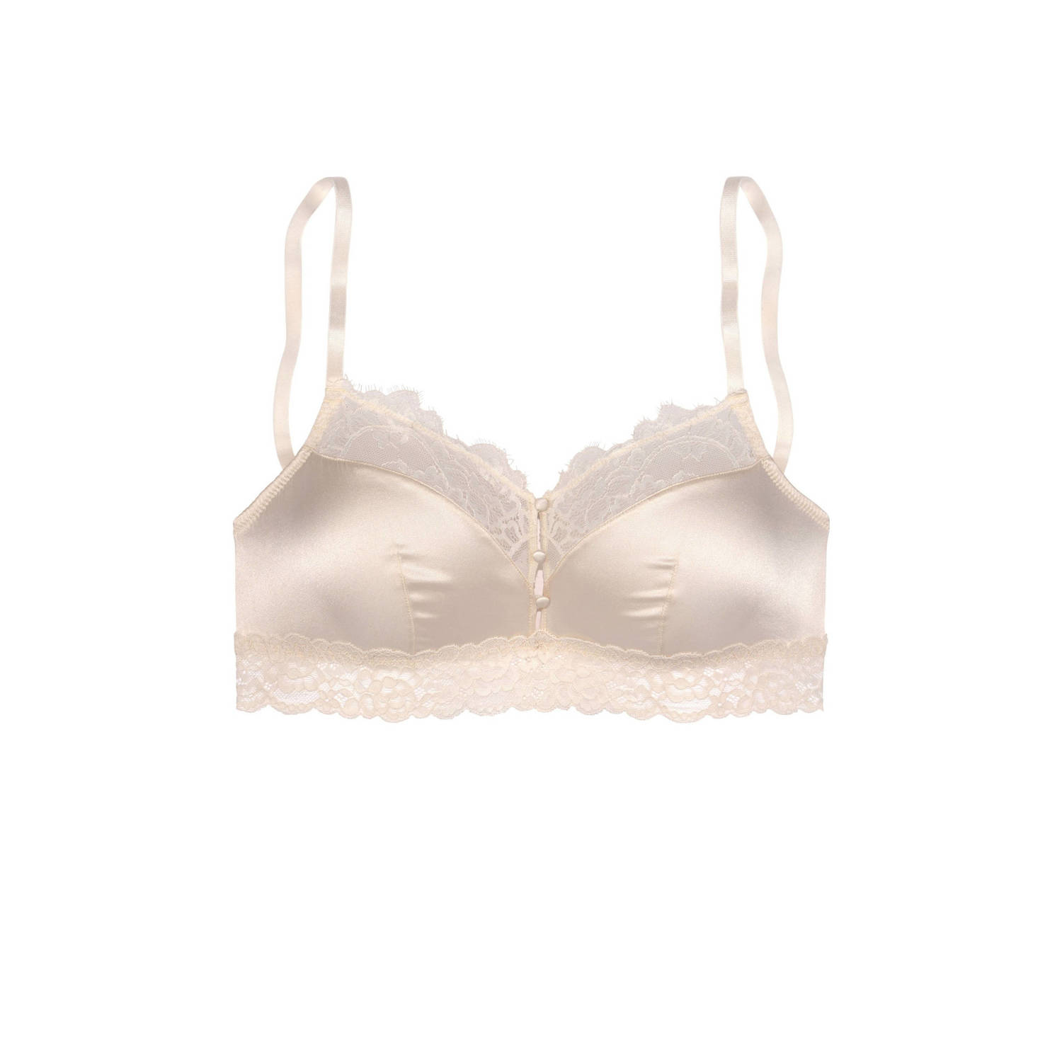 Lascana bralette met zijde champagne