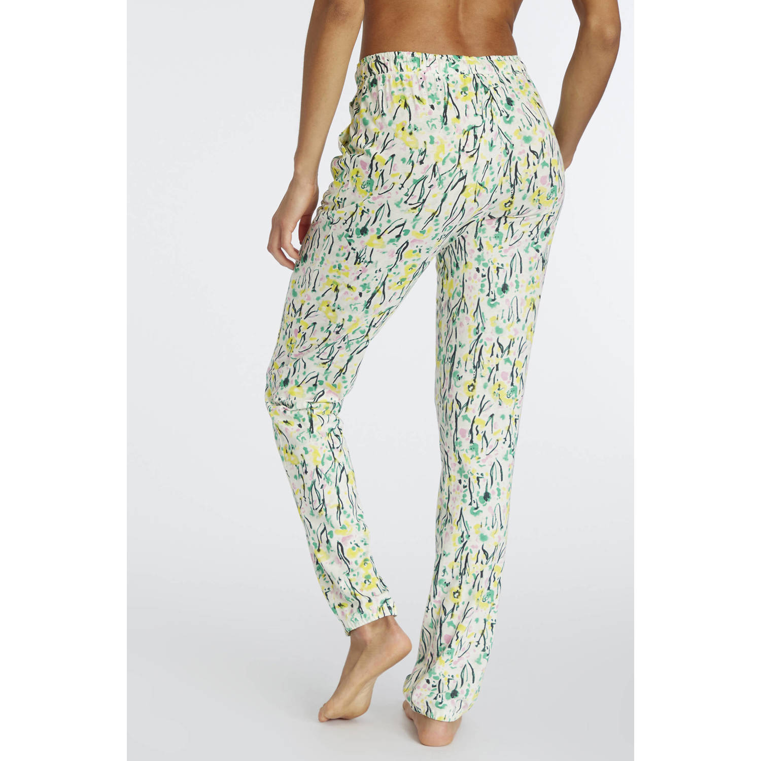 Vivance Dreams pyjamabroek ecru groen geel