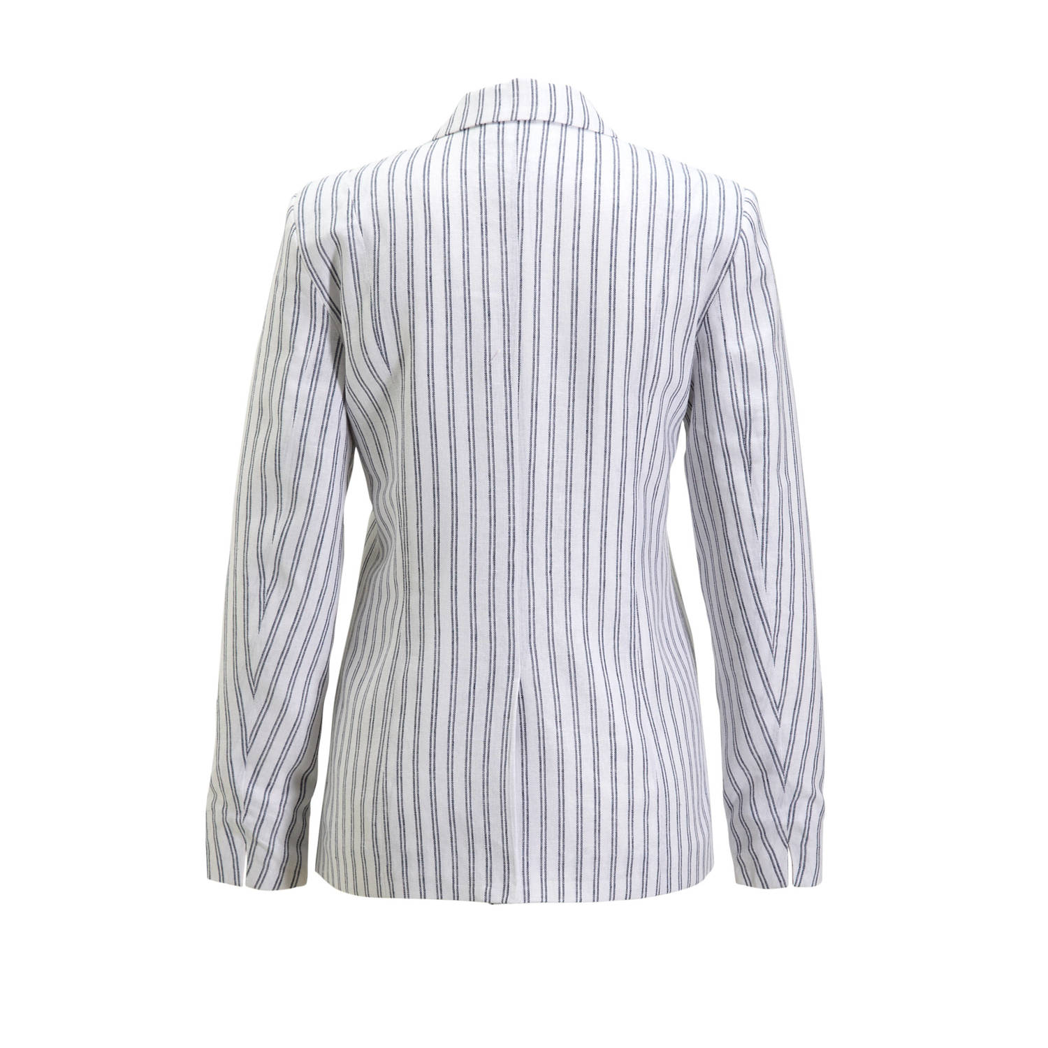 ONLY gestreepte rechtvallende blazer wit donkerblauw