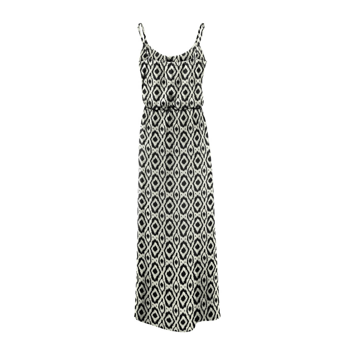 ONLY maxi jurk ONLNOVA zwart crème