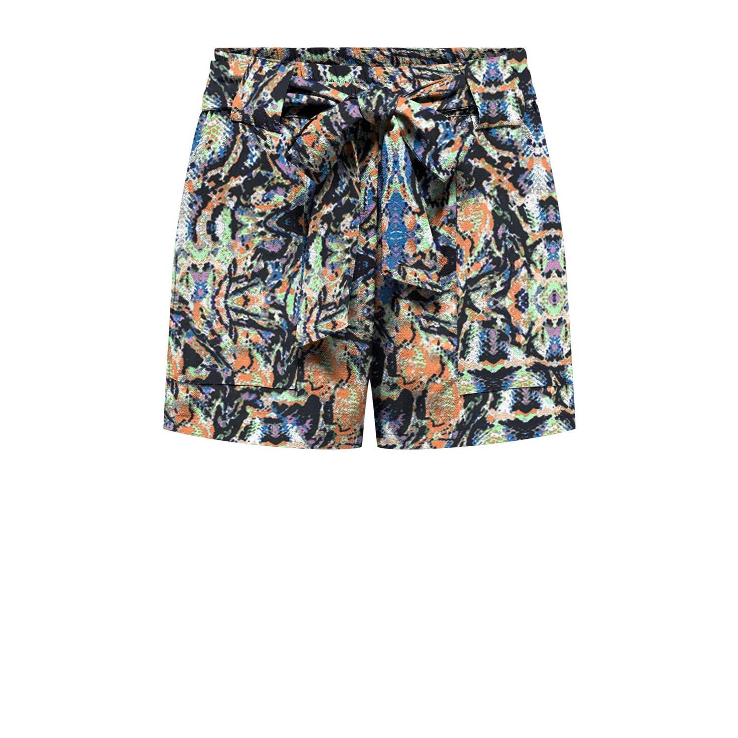 ONLY regular fit short ONLNOVA met slangenprint multi