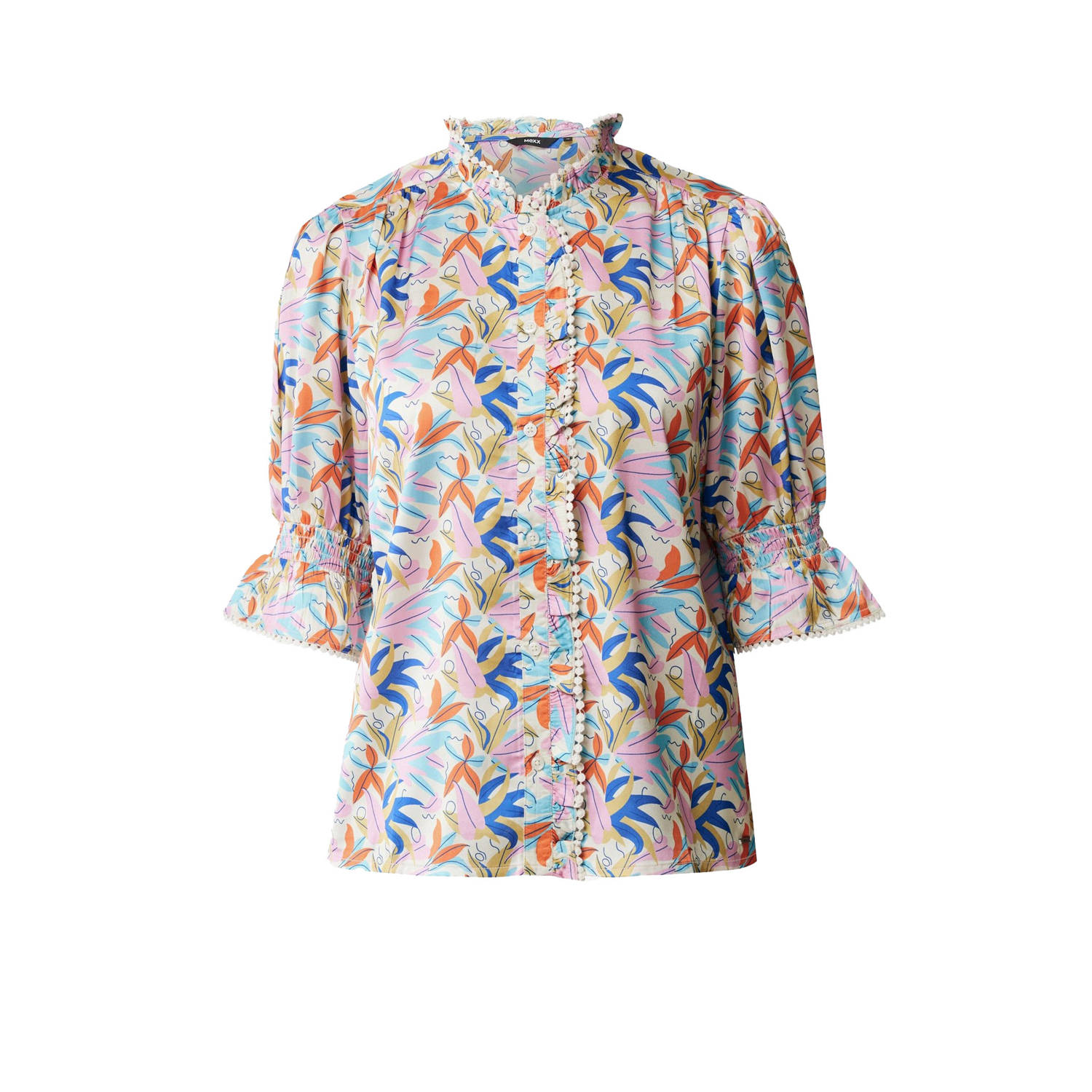 Mexx blouse met all over print en ruches multi