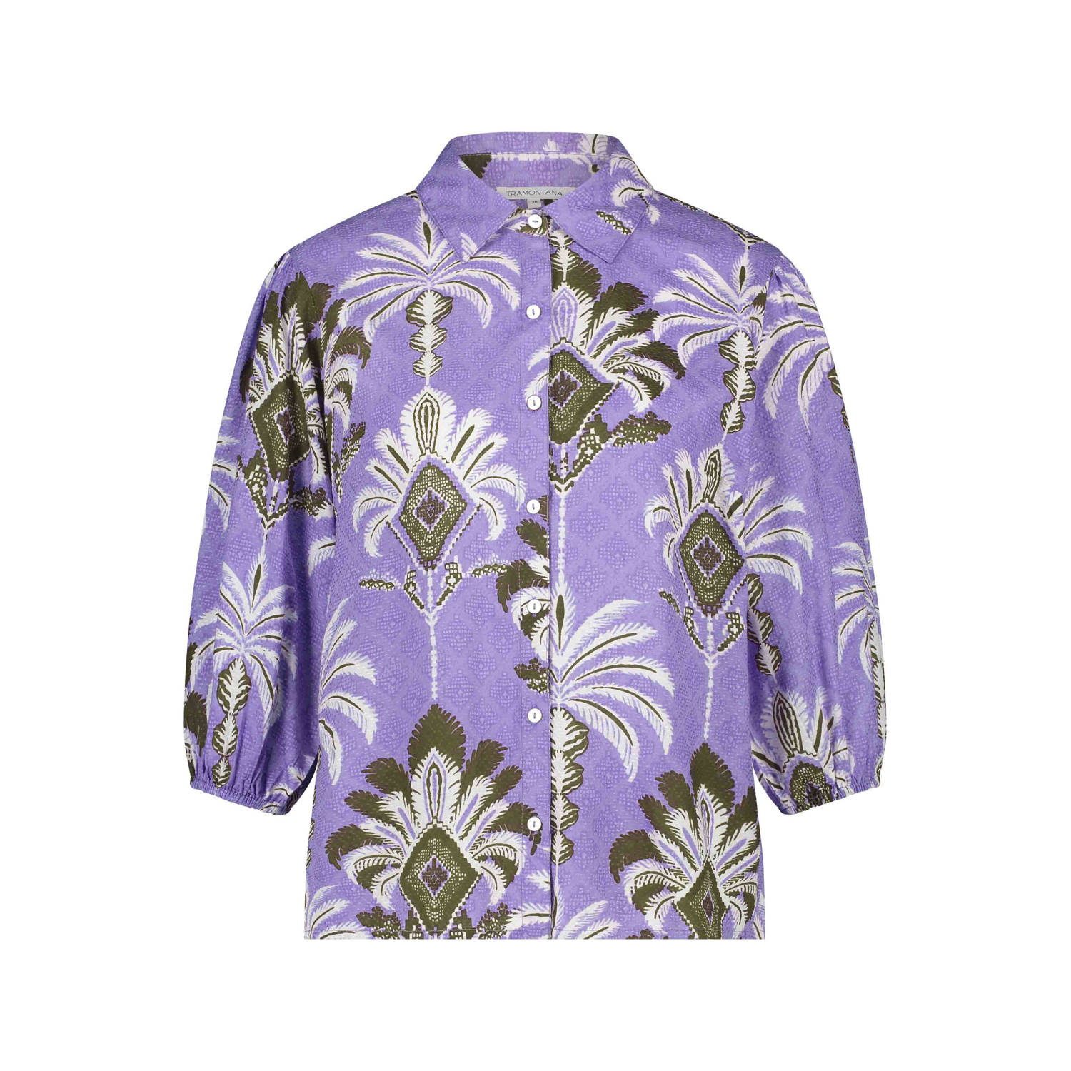 Tramontana blouse met all over print lila