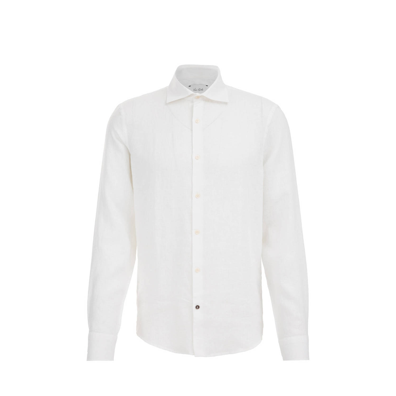 WE Fashion Van Gils regular fit overhemd white dessin