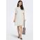 JDY trapeze jurk JDYCARLA met volant wit