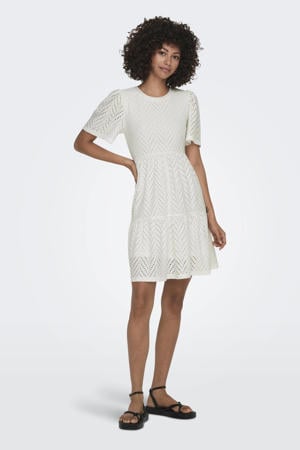 trapeze jurk JDYCARLA met volant wit