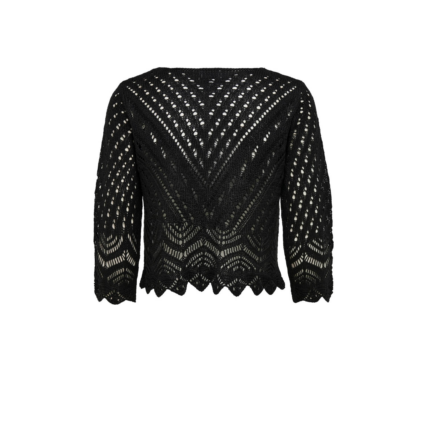 JDY gehaakte top NEW met open detail zwart